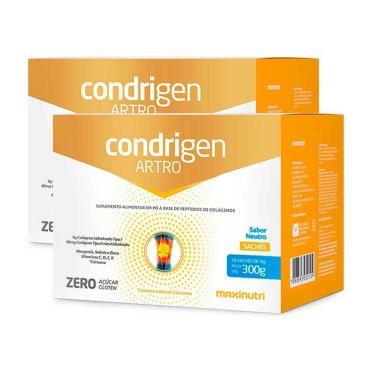 Imagem de Kit 2 Condrigen Artro Colágeno tipo 1 e 2 Sachê Neutro Maxinutri-Unissex