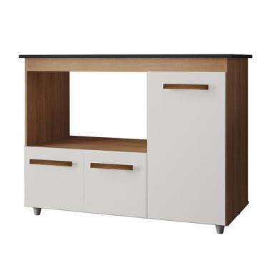 Imagem de Balcão para Cooktop 5 Bocas 3 Portas Anita Savana / Off White - Moblis