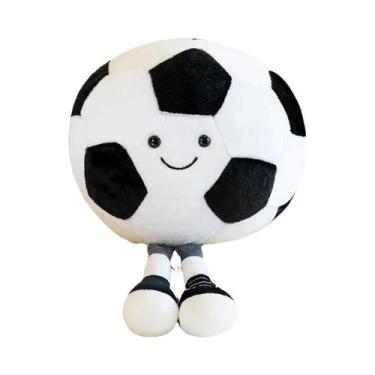 Imagem de Brinquedos De Pelúcia Esportivos Em Forma De Bola 8 Preta, Futebol, Ba