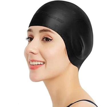 Imagem de Touca de Natação de Silicone - À Prova D'Água, Alta Elasticidade e Pro