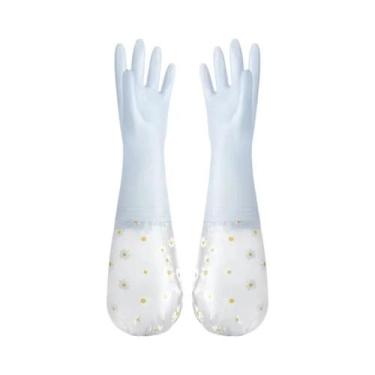 Imagem de Luvas De Limpeza De Borracha De Látex Impermeáveis E Resistentes Ao De