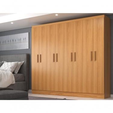 Imagem de Guarda Roupa Casal Paris 8 Portas MDP Cinnamomo Evidência Móveis