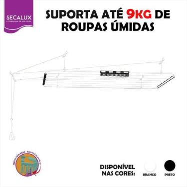 Imagem de Varal de Teto Mônaco de Aço de 1 Metro Suporta 9kg - Congratulations S