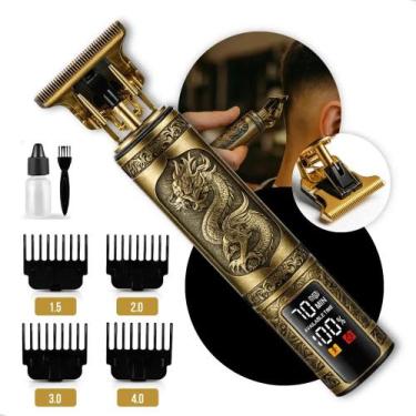 Imagem de Maquina Barbear Maquininha Cortar Cabelo Elétrica Aparador D - Congrat