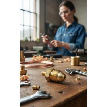 Imagem de Adaptador Latão: Manifold p/ Cilindro Nitrogênio (30mm/3190p - Congrat