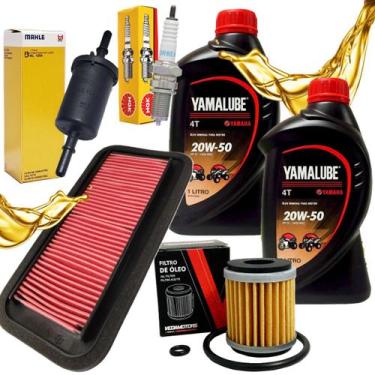 Imagem de Kit Revisão Fz25 250 Abs Yamalube 10w40 Filtros e Vela Ngk - YAMALUBE 