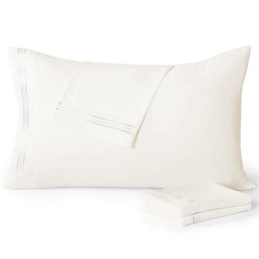 Imagem de Fronhas YIYEA Queen Size, conjunto de 4 capas de microfibra 1800TC, ma