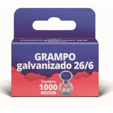 Imagem de Grampo Cobreado Futuro 26/6 com 1000 Unidades  Resistente e de Alta Qu