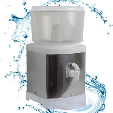 Imagem de Filtro Bebedouro Água Inox C/cuba De Barro 6l Purificador - Kvell