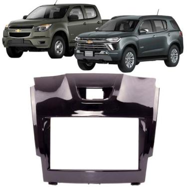 Imagem de Moldura 2 Din S10 Trailblazer 2012 à 2016 Black Piano Painel Central M