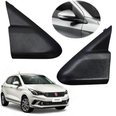 Imagem de Par Moldura Acabamento Retrovisor Fiat Argo 2017 2018 2019 2020 2021 2