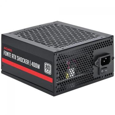 Imagem de Fonte PCYes Shocker, 400W, 80 Plus White, PFC Ativo, Preto, PF400SHW, 