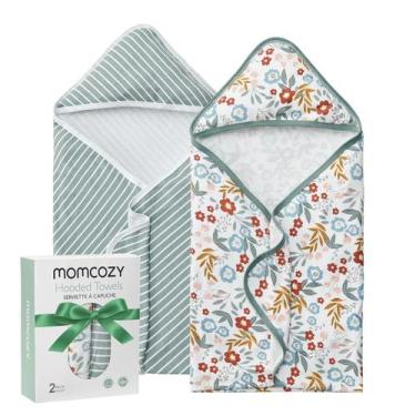 Imagem de Toalha de bebê Momcozy Hooded, pacote com 2 unidades, conjunto de toal