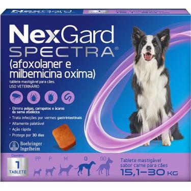 Imagem de Antipulgas, Carrapatos e Vermífugo NexGard Spectra para Cães de 15,1 a
