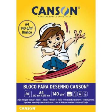Imagem de Bloco Tecnico sem Margem Desenho A4 140G.20FLS.BRANCO - Fila Canson