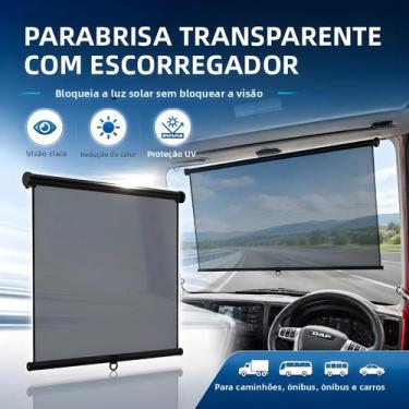 Imagem de Protetor Solar Retrátil Transparente Em PET 75-150cm Proteção UV E Con