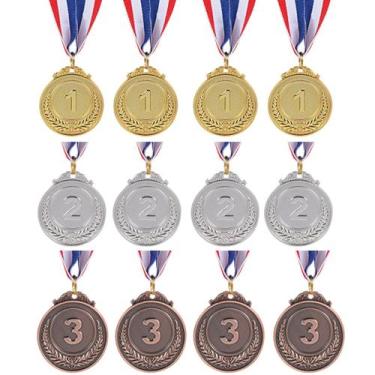 Imagem de Medalhas de Premiação LANPANGZI 5 cm Ouro, Prata e Bronze  Pacote com 