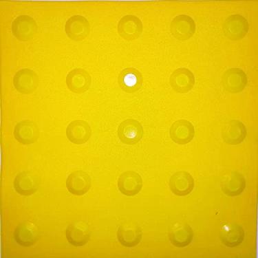 Imagem de Piso tátil Alerta PVC Amarelo 16 peças 25x25cm Nbr9050