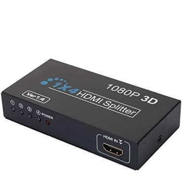 Imagem de Divisor HDMI 1 em 4 saídas 4K Metal HDMI Switcher Box suporta 3D 4K 30Hz Full Ultra HD 1080P para Xbox PS3/4 Fire Stick Roku Blu-Ray Player HDTV