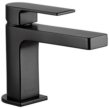 Imagem de DELTA FAUCET P1519LF-BL-LPU Alça Torneira de lavatório Furo único, fluxo de água de 1,0 GPM, preto fosco