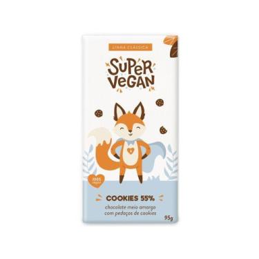 Imagem de Chocolate Com Cookies 55% Meio Amargo Vegano Super Vegan 95G
