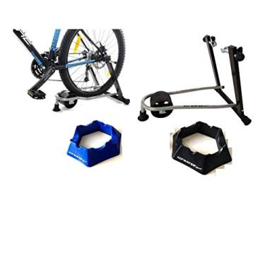 Imagem de Combo 2 Rolos de Treino Bike Alt Cicle para Exercícios AL200 Dobrável + 2 Bases Niveladora