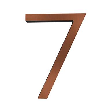 Imagem de Número de placa de casa flutuante 3D de 15 cm, grande número envelhecido bronze sinalização moderna de edifício, número de porta ao ar livre, placa de endereço 0-9, liga digital, montagem de parafuso, antiferrugem