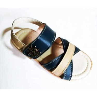 Imagem de Papete Sandália Infantil Menino Marinheiro Tam 20 Ao 27