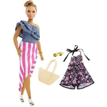 Imagem de Boneca Barbie Fashionista Curvy Morena Modelo 102 Mattel