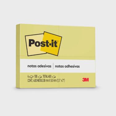Imagem de Post-it 653 38mm X 50mm 4 Blocos Amarelo 3m 01319