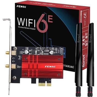 Imagem de Placa Wireless WiFi 6E AX210 PCI-E BT5.3 Tri-Band 6GHz/5GHz/2,4GHz PCE-AXE 3000 Desktop PC Adaptador de rede sem fio WiFi 6E 802.11 ax MU-MIMO para Windows 11/10