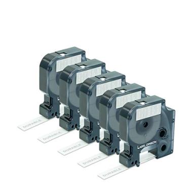 Imagem de 5PK D1 Tape Cassete 45020 Compatível com Dymo Label Maker Refil Branco em Transparente 12 mm 1/2" Compatível com LabelManager 160 280 420P
