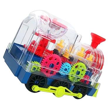Imagem de NAMOARLY Comboio filhos arroz com trem de simulação de luz conjunto de brinquedos infantis modelos trem educacional precoce brinquedo de trem para crianças Dinâmico universal plástico