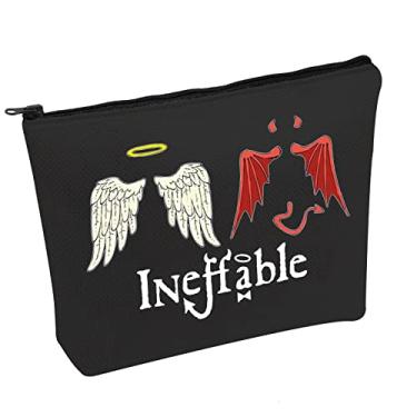 Imagem de PWHAOO Bolsa de cosméticos engraçada para programas de TV, bolsa de cosméticos inefável, bolsa de cosméticos anjo e demônio, presente de série de TV, Inefável B