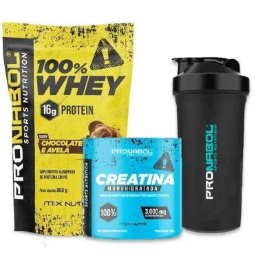 Imagem de Combo Força Whey Chocolate E Avela + Creatina - Pronabol-Unissex