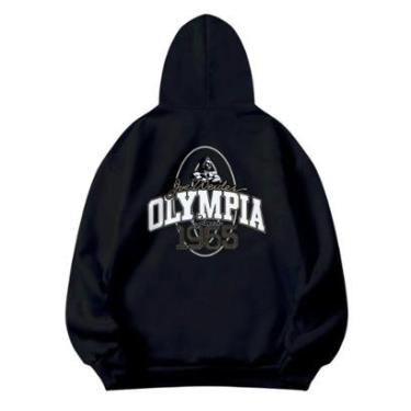 Imagem de Blusa Moletom Esportiva Maromba Treino  Algodão Com Capuz Inverno-Unissex