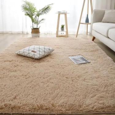 Imagem de KAIJIE Tapete fofo super macio para sala de estar, tapetes felpudos de área de pelúcia, tapete felpudo sintético antiderrapante, tapete retangular para decoração de quarto de casa 200 x 250 cm