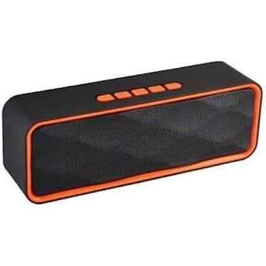 Imagem de Alto-falante Bluetooth Alto-falante portátil Bluetooth 5.0 com som estéreo e graves de alta fidelidade 12h Playtime Slot para cartão TF Alto-falantes FM e microfone integrados para telefone