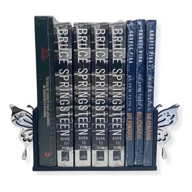 Imagem de Aparador De Livros Organizador De Borboleta Preto Espelhado