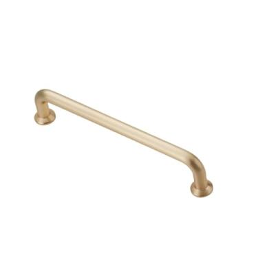 Imagem de Puxadores de armário de ouro brilhante de liga de zinco Puxadores de gaveta sólidos Armário de cozinha Porta do guarda-roupa puxa maçaneta de móveis, ouro fosco 6284,128, um