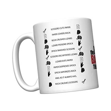 Imagem de CJ Artisans Big Bang Theory Rock Paper Scissors Lizard Spock Caneca de café (RPS)