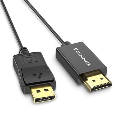 Imagem de Cabo DisplayPort para HDMI, cabo 4K unidirecional DP para HDMI para fonte DP para exibição HDMI