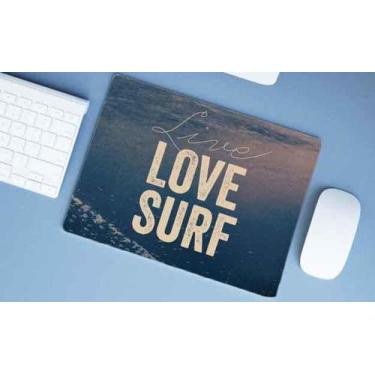 Imagem de Mouse Pad Emborrachado Personalizado Grande Surf Live Love Surf - Delu