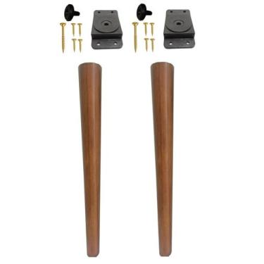 Imagem de Pe Palito 80cm Chapa Inclinada Pvc + Parafuso - Jthome, Amêndoa Marrom