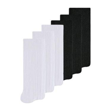 Imagem de Kit 6 Pares de Meias Infantil Cano Longo Selene 5010-002 Colorido, 25-