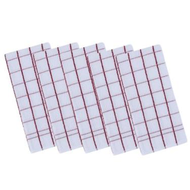 Imagem de Kit 5 panos de prato teka chef premium atoalhado 100% algodão 45 x 70c