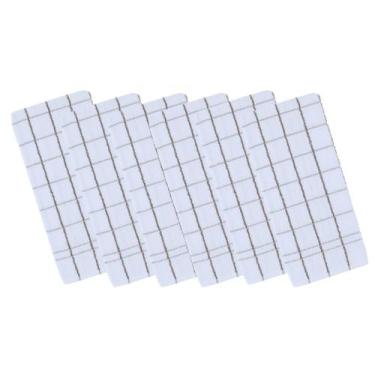 Imagem de Kit 6 panos de prato teka chef premium atoalhado 100% algodão 45 x 70c