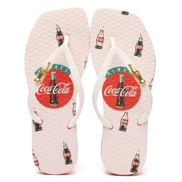Imagem de Chinelo Coca Cola Square Pixel Feminino Versátil Cc4377