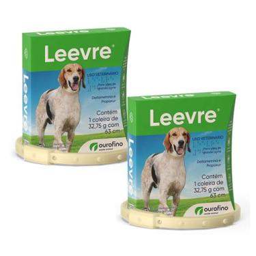 Imagem de kit 2x Coleira Leevre 63cm Para Cães - Ouro Fino