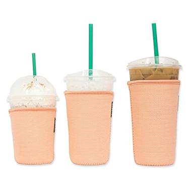 Imagem de Baxendale — Manga de café gelado para bebidas frias, pacote com 3 unidades, de neoprene para bebidas frias, reutilizável, compatível com Starbucks Dunkin